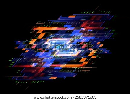 CPU socket. Modern technology. Big data center. 3D rendering.
Future Abstract light effect. AI server hardware. Shine Blocks.
Virtual reality. Digital hyper space grid. Network neural geometry. 