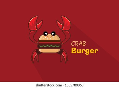 Crab Burger Is Logo Branding