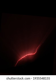 Crack With The Light Phenomenon On The Black Surface. Supernatural Concept, 3D Render Illustrations