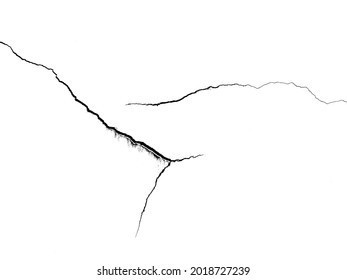 Crack Texture Isolated On White Background Stock Illustration ...