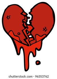 Cracked Heart Cartoon Stock Illustration 96353762 | Shutterstock