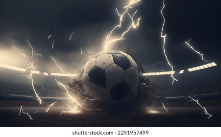 The crackle of thunder and the flash of lightning in the sky can be a terrifying sight, but in a football stadium, it can be a breathtaking display of raw power - Powered by Shutterstock