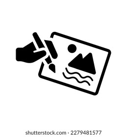 Craft, drawing, graphic icon - Simple editable vector EPS file.