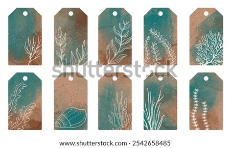 Delicate seaweed patterns in the sands of Lofoten