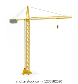 Crane White Background 3d Illustration Stock Illustration 1233582520 ...