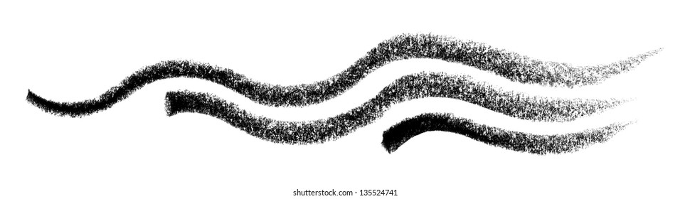 crayon-painted symbolic waves in white back