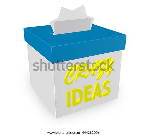 Crazy Ideas Box Notes Paper Stuffed Stock Illustration 444283006