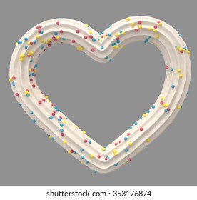 Cream Candy Heart Symbol