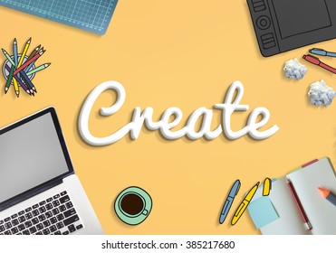 Create Creativity Design Ideas Inspiration Innovation Concept
