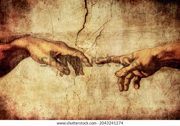 Creation of Adam by Michelangelo Rome Italy\
March 08 ,\
Religion
