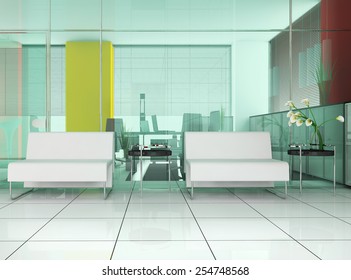Creation stages, a modern interior of house space 3d rendering 