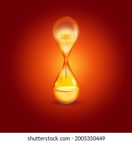 A creative 3D look of sand clock with oil in it. Useful for poster design, advertisement of all kind of oil product like sunflower, groundnut, soybean, rice bran etc. 