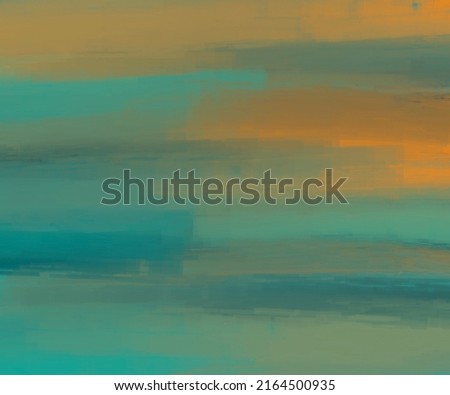 Creative abstract background with a blend of green and orange colors, has a unique texture