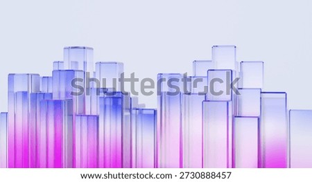 Creative abstract background. Gradient glass modern holographic technology wallpaper digital futuristic hologram crystal banner graphic design. 3d render