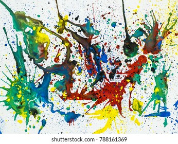 Creative abstract hand painted background, wallpaper, texture, close-up fragment of acrylic painting on canvas with brush strokes. Modern art. Contemporary art.