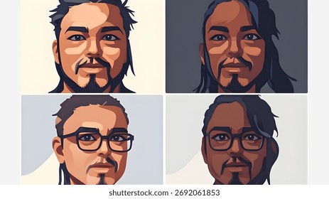 Creative animated faces inspired by Maldivian people and culture.