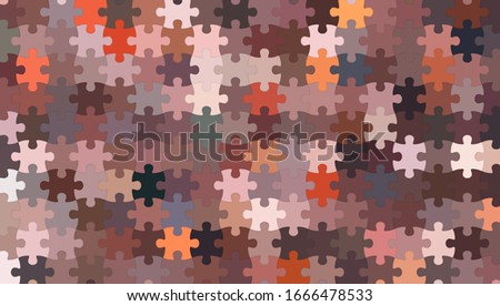 Creative backdrop. Abstract image. Color background. Colorful pieces. Jigsaw puzzle. Riddle. 3D illustration. Set of many things. Multi color elements.