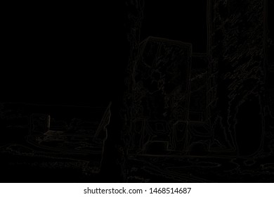 Creative backdrop in black tones.