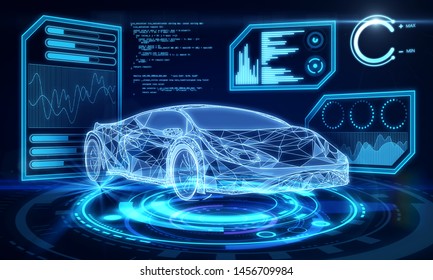 Futuristic Concept Car Blueprint High Res Stock Images Shutterstock
