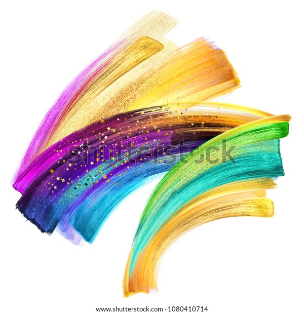 Creative Brush Stroke Clip Art Isolated Stock Illustration 1080410714