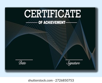 Creative Certificate template for Achievement