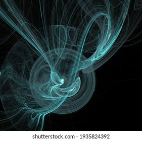 creative  computer-generated  illustration with many colors placed on black background