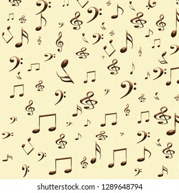 Creative Concept Background Musical Notes Symbols Stock Illustration ...