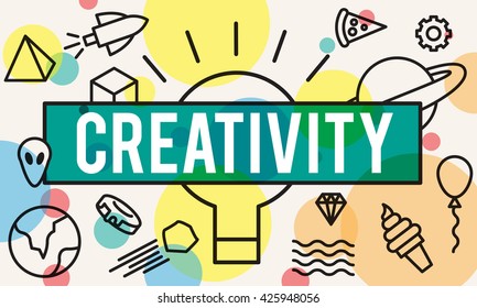 Creative Creativity Inspire Ideas Innovation Concept Stock Illustration ...