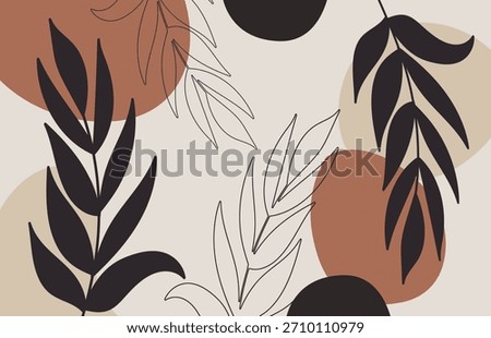 creative design with branches and leaves