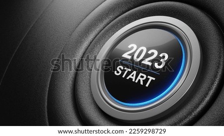 Creative design concept for the new year festival 2023. 3D illustration