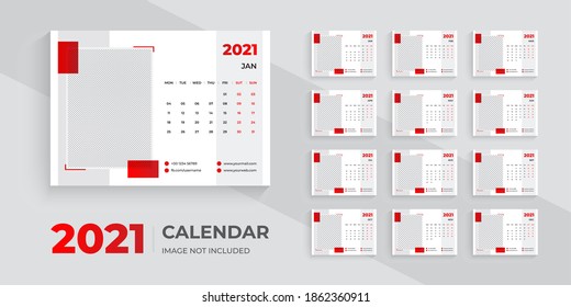 Creative Desk Calendar 2021 Template