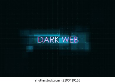 Creative Digital Text On Dark Background. Dark Web, Technology And Ai Concept. 3D Rendering