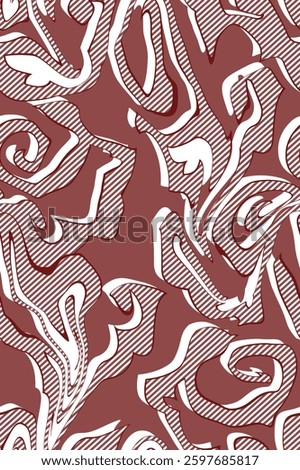 Creative doodle art pattern with different shapes and textures.  Abstract flower and geometric print pattern for textile design.