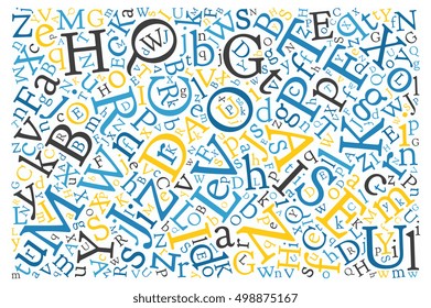 クリエイティブな英語のアルファベットテクスチャ背景 高解像度 のイラスト素材