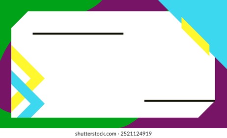 Creative geometric frame with vibrant colors, perfect for business cards, flyers, and modern graphic design layouts. - Powered by Shutterstock