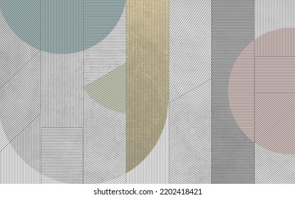 Creative geometric lines stone background wall pattern, wallpaper design