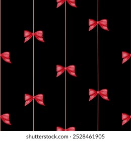 Creative Gift Wrap Design: Charming Valentine’s Day Pattern with Whimsical Bows - Powered by Shutterstock