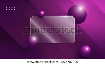 Creative Glassmorphism and Glassy Effect Background Illustration.