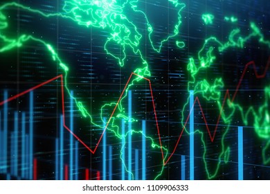 Creative Glowing Forex Chart Texture Map 스톡 일러스트 1109906333 | Shutterstock