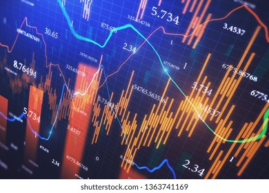 Creative Glowing Forex Chart Wallpaper Candlestick Stock Illustration ...