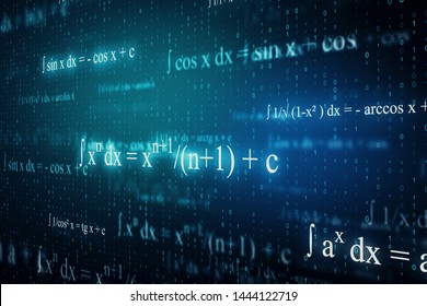 Creative Glowing Mathematical Formulas Texture Equations Stock ...