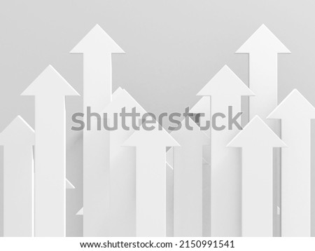 Creative graph arrows moving background. Abstract geometric design. 3d render
