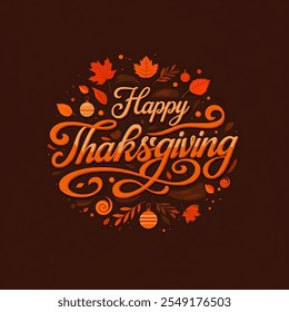 Creative graphic design for Thanksgiving holiday greetings and invitations - Powered by Shutterstock