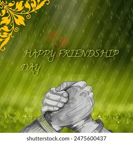 Creative Hand Lettering Text ”Happy Friendship Day” or Happy Friendship Day Greeting Card Design.JPG - Powered by Shutterstock