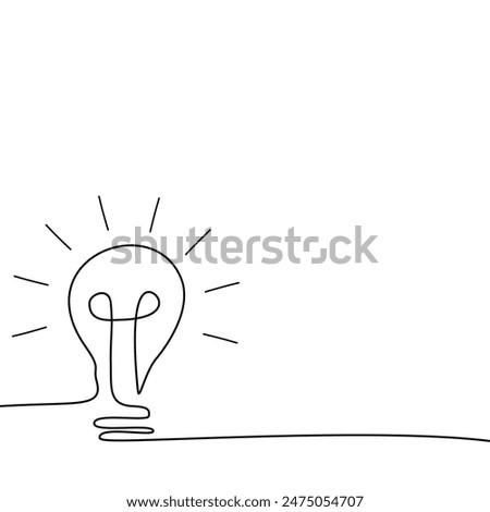 creative idea. Background with a light bulb icon and a place for text.