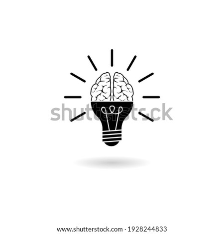 Creative idea icon with shadow