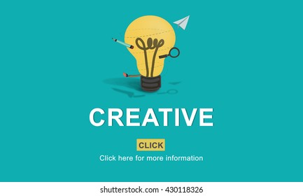 Creative Ideas Imagination inspiration Light Bulb Concept