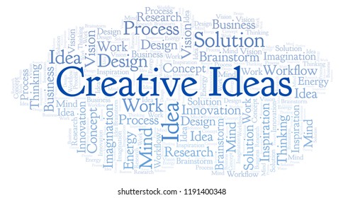 Creative Ideas Word Cloud Made Text Stock Illustration 1191400348 ...