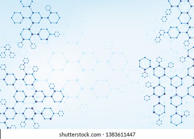 Creative illustration of molecular structure coding connection genome isolated on background. Art design particles, wireframe mesh in scientific nanotechnology. Abstract concept dna element - Shutterstock ID 1383611447