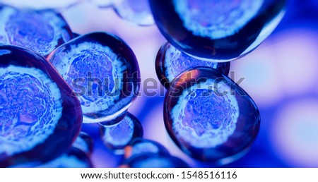 Creative image of embryonic stem cells, cellular therapy. 3d illustration